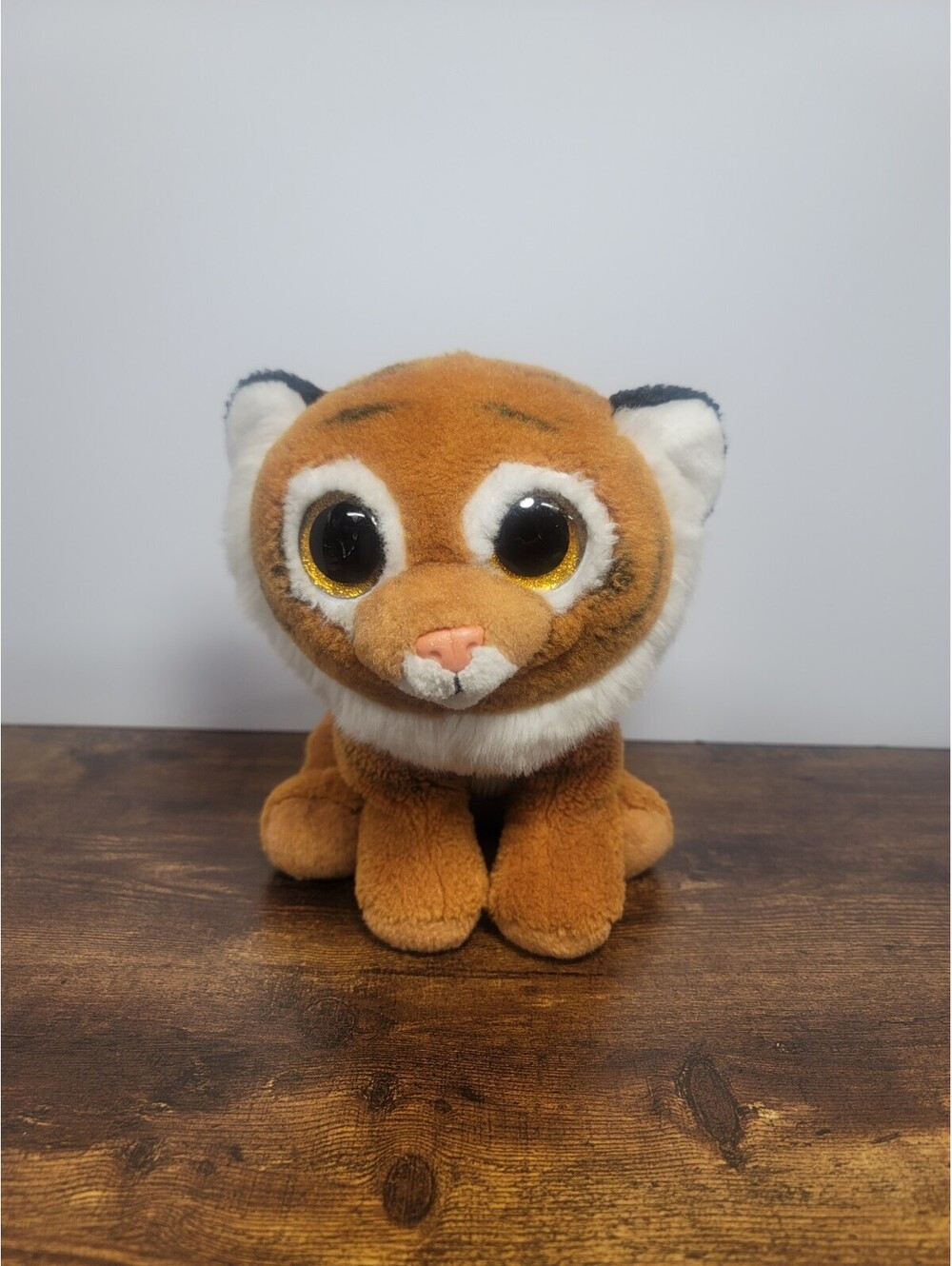 2015 Ty Tiggs Orange Tiger Glitter Eyes Plush Stuffed Animal Toy 9" No Tag